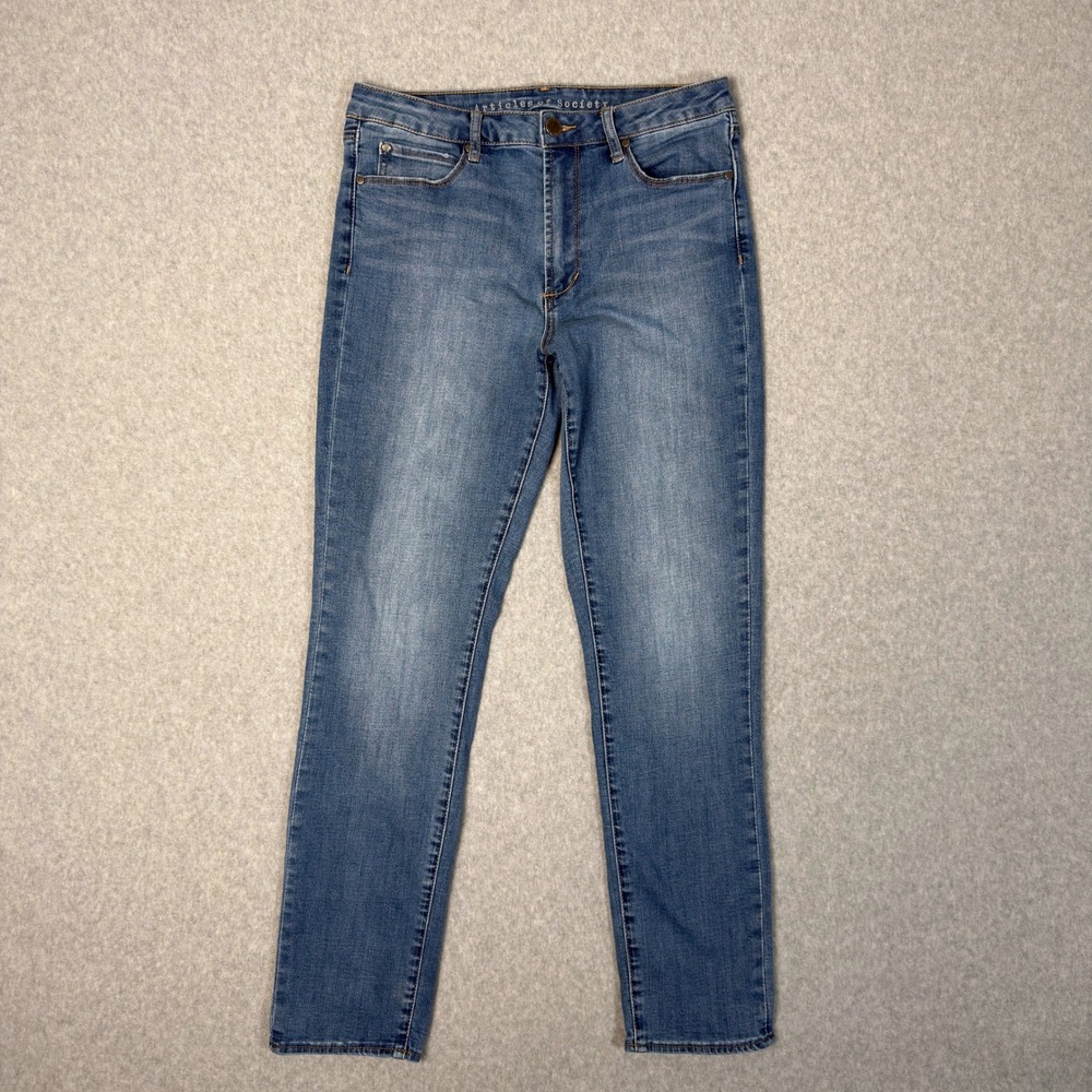 Articles of Society Sarah Skinny Jeans Tortuga Wash Blue Denim Size 28